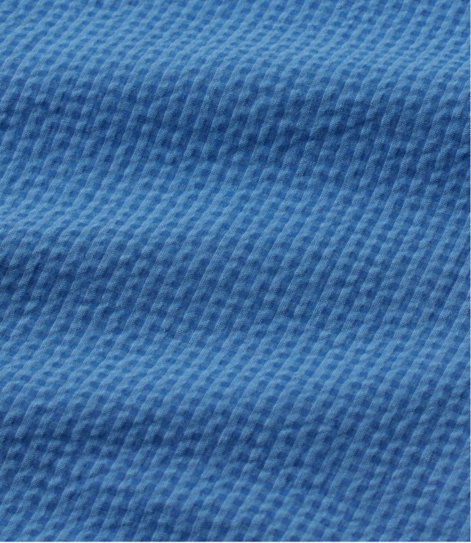 Men's Organic Cotton Seersucker Shirt, Short-Sleeve, Slightly Fitted, Plaid | L.L.Bean Trending