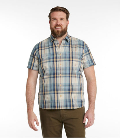 Men's Signature Seersucker Madras Shirt, Slightly Fitted, Short-Sleeve | L.L.Bean Recommended