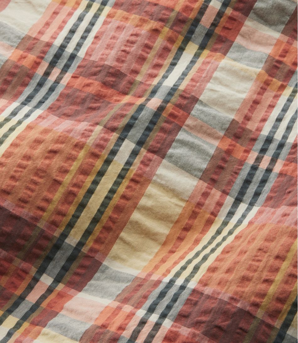 Men's Signature Seersucker Madras Shirt, Slightly Fitted, Short-Sleeve | L.L.Bean Recommended