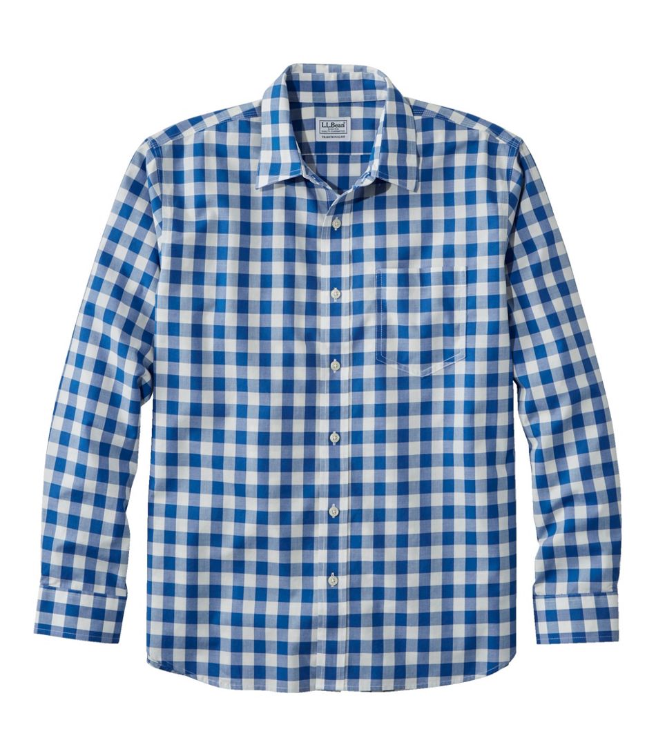 Men's Bean's Wrinkle-Free Everyday Shirt, Traditional Untucked Fit, Plaid, Long-Sleeve | L.L.Bean Value
