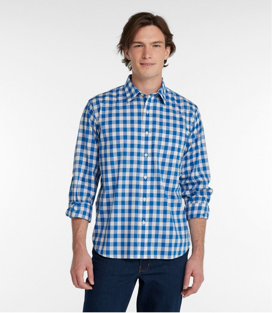 Men's Bean's Wrinkle-Free Everyday Shirt, Traditional Untucked Fit, Plaid, Long-Sleeve | L.L.Bean Value