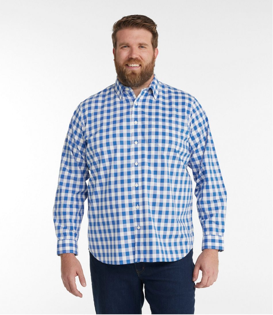 Men's Bean's Wrinkle-Free Everyday Shirt, Traditional Untucked Fit, Plaid, Long-Sleeve | L.L.Bean Value