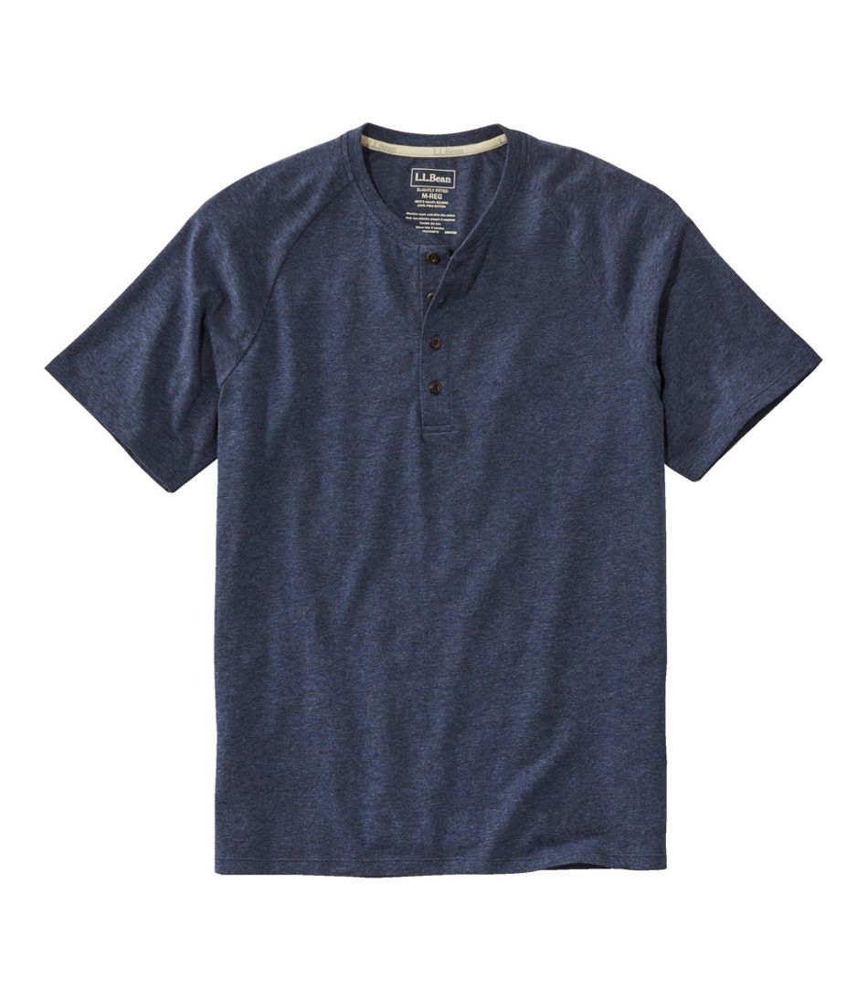 Men's Comfort Stretch Pima Tee Shirt, Short-Sleeve Henley | L.L.Bean Latest