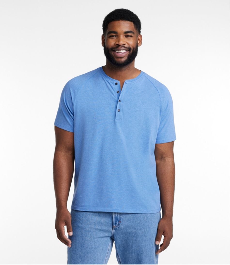 Men's Comfort Stretch Pima Tee Shirt, Short-Sleeve Henley | L.L.Bean Latest