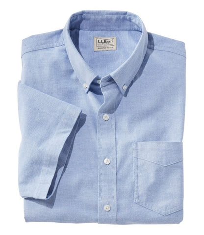 Men's Comfort Stretch® Oxford Shirt, Slightly Fitted Untucked Fit, Short-Sleeve | L.L.Bean Popular