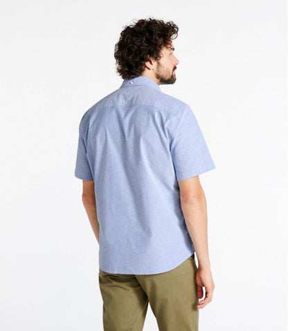 Men's Comfort Stretch® Oxford Shirt, Slightly Fitted Untucked Fit, Short-Sleeve | L.L.Bean Popular