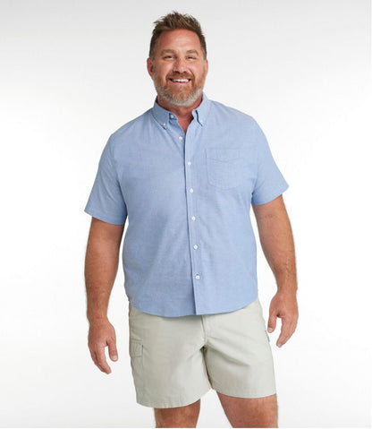Men's Comfort Stretch® Oxford Shirt, Slightly Fitted Untucked Fit, Short-Sleeve | L.L.Bean Popular