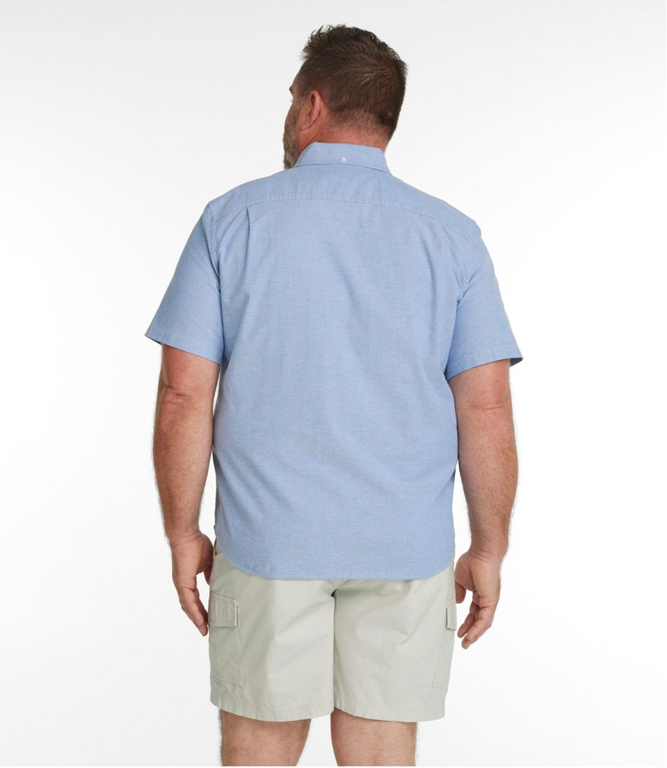 Men's Comfort Stretch® Oxford Shirt, Slightly Fitted Untucked Fit, Short-Sleeve | L.L.Bean Popular