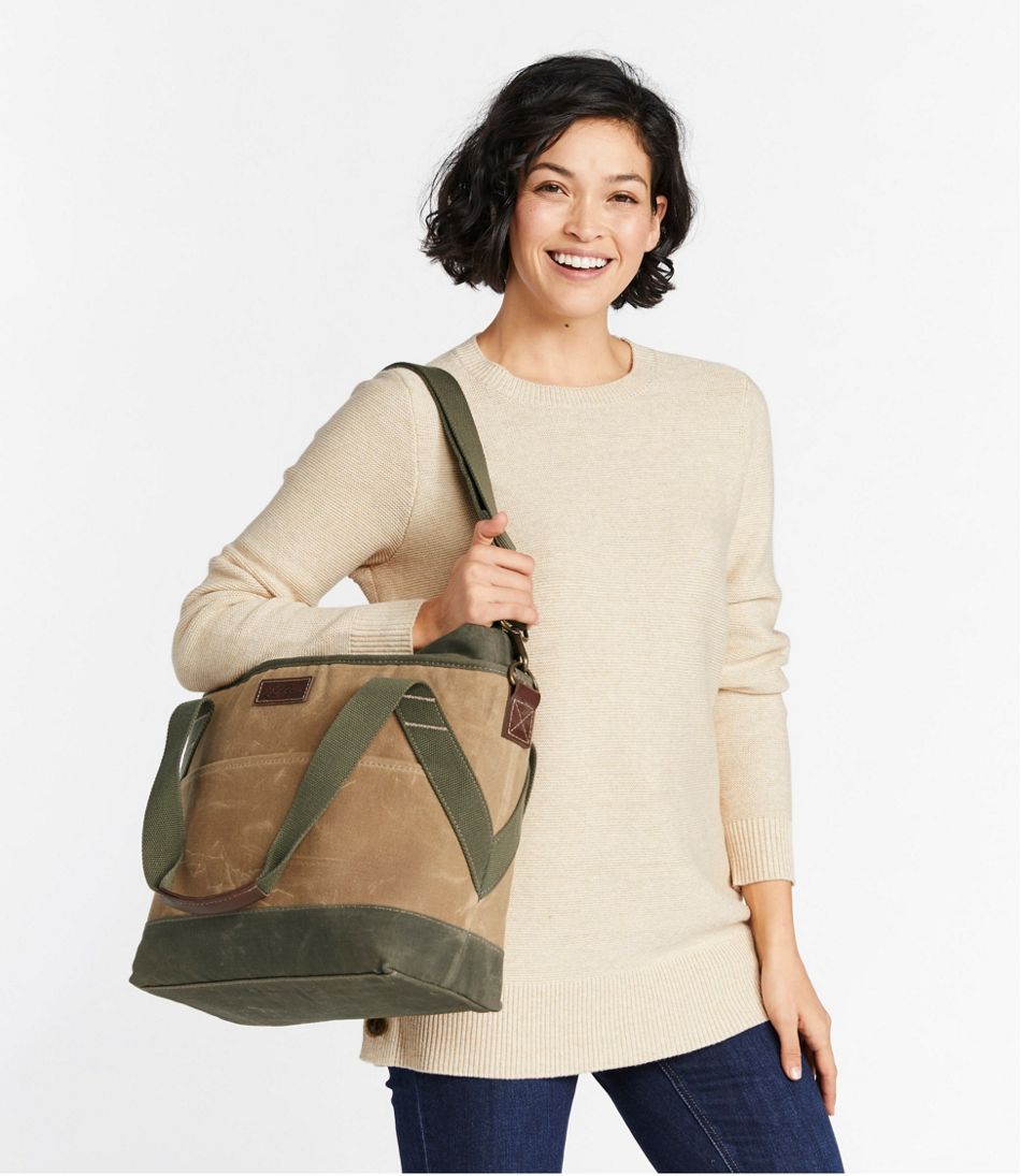 Insulated Waxed-Canvas Tote, Medium | L.L.Bean Classic