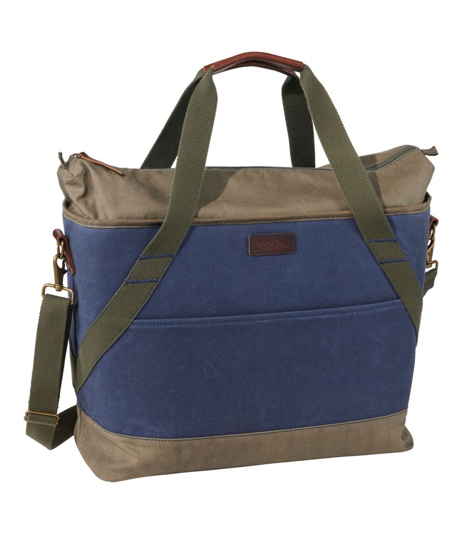 Insulated Waxed-Canvas Tote, Large | L.L.Bean Great Value