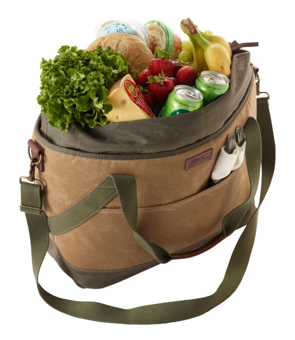 Insulated Waxed-Canvas Tote, Large | L.L.Bean Great Value