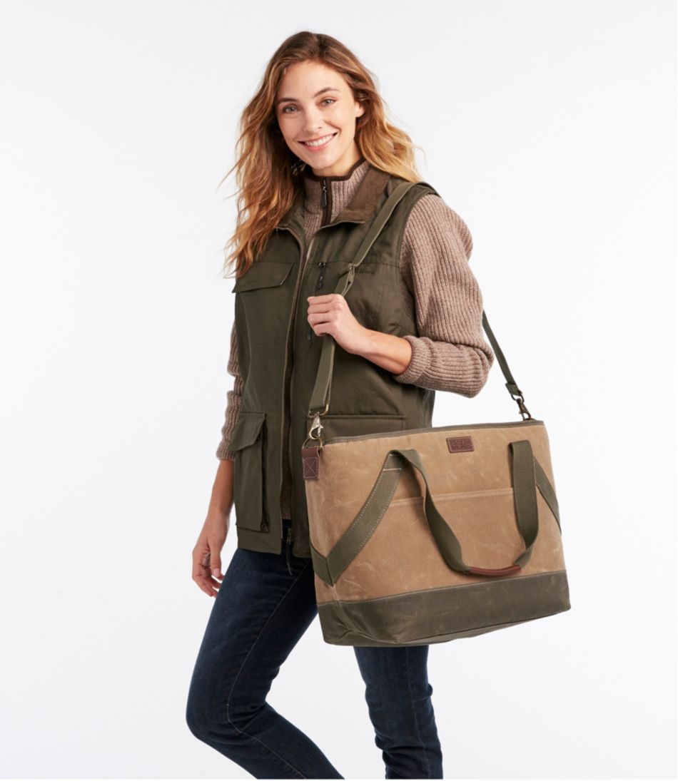 Insulated Waxed-Canvas Tote, Large | L.L.Bean Great Value