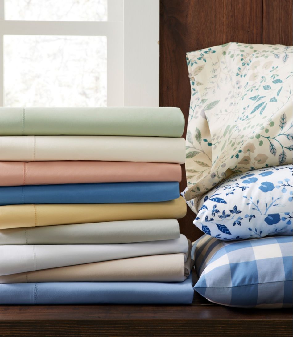 280-Thread-Count Pima Cotton Percale Pillowcases, Set of Two | L.L.Bean Popular