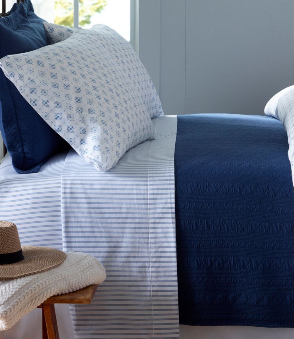 Premium Egyptian Percale Sheet Collection, Stripe | L.L.Bean Essential