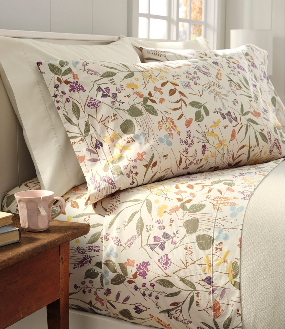 Birch Floral Percale Sheet Collection | L.L.Bean Great Value