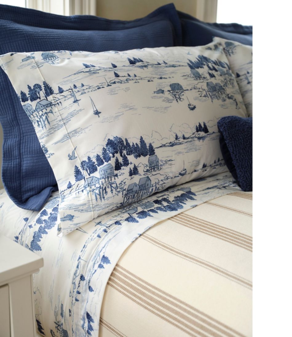 Coastal Landscape Percale Sheet Collection | L.L.Bean Popular