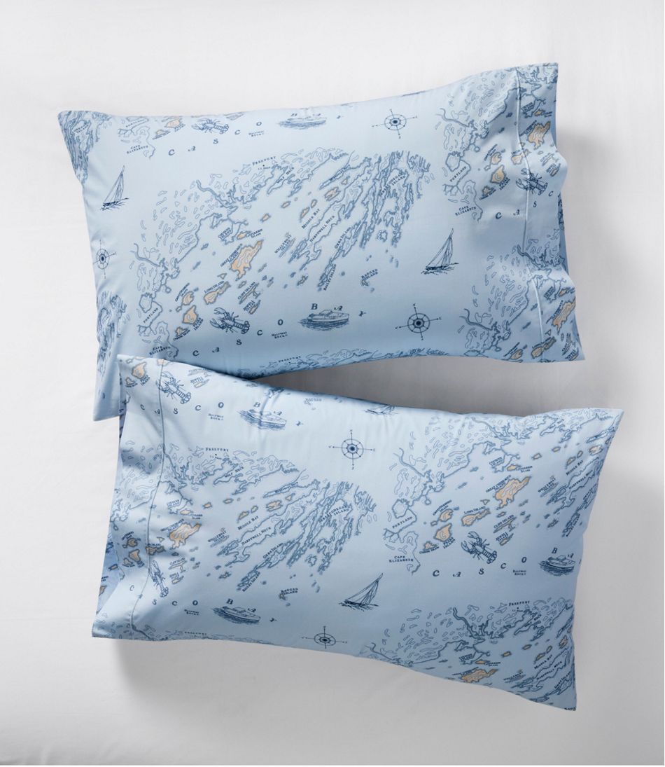 Nautical Map Percale Sheet Collection | L.L.Bean Signature