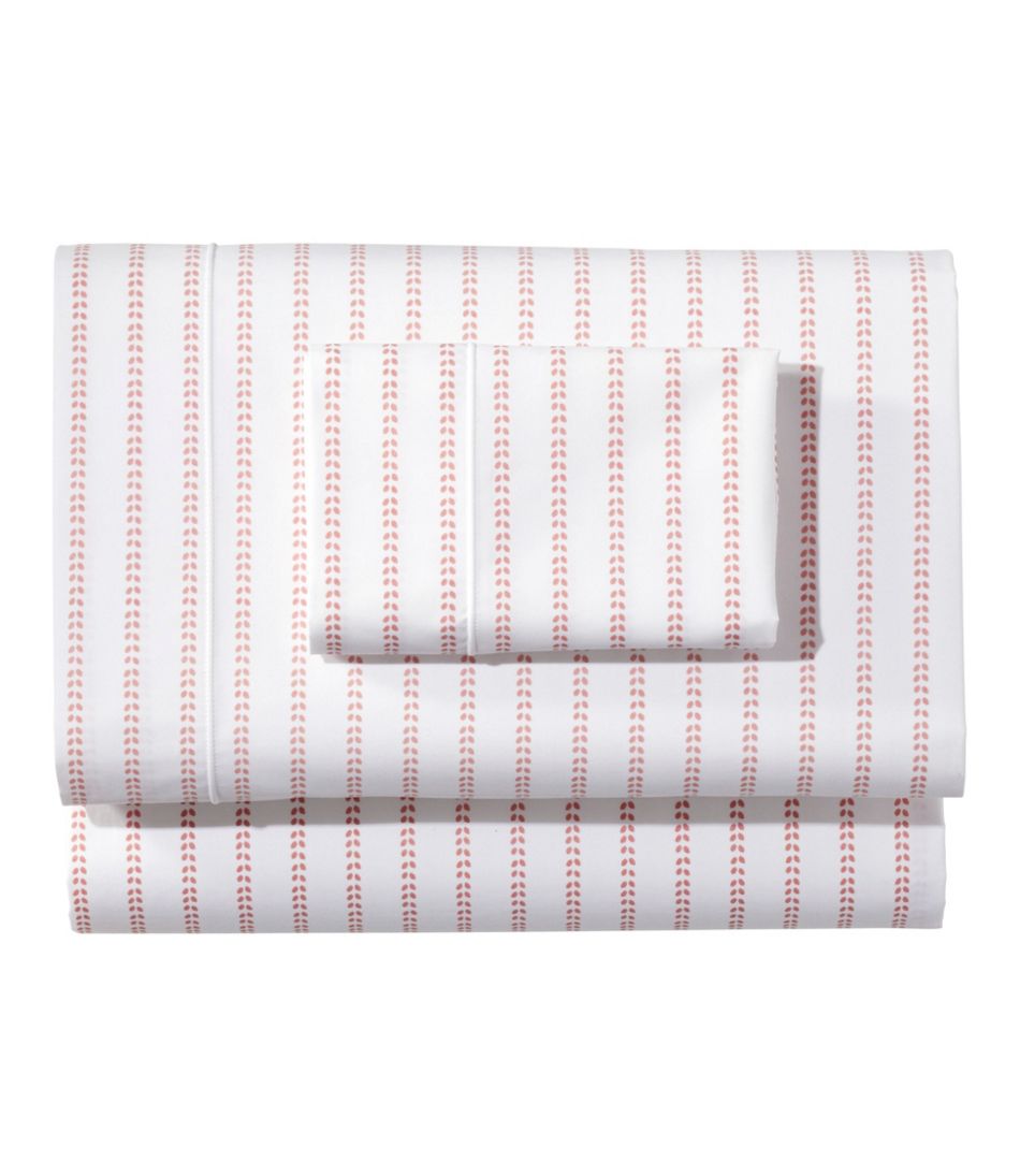 Sunwashed Percale Sheet Collection, Stripe Leaf | L.L.Bean Trending