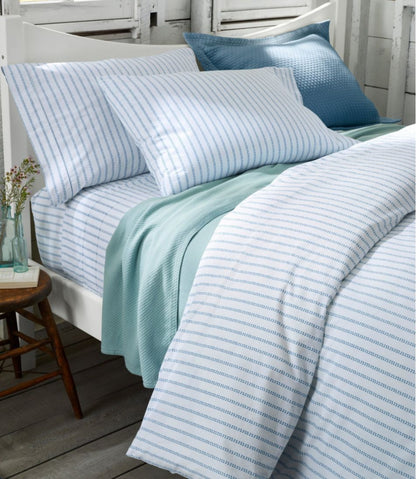 Sunwashed Percale Sheet Collection, Stripe Leaf | L.L.Bean Trending
