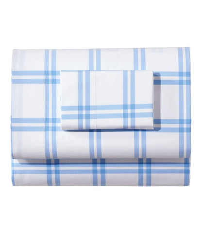 280-Thread-Count Pima Percale Sheet Collection, Windowpane | L.L.Bean Signature