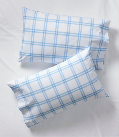 280-Thread-Count Pima Percale Sheet Collection, Windowpane | L.L.Bean Signature