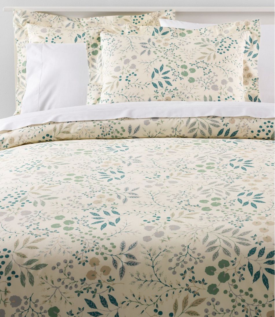 280-Thread-Count Pima Cotton Percale Comforter Cover Collection, Print | L.L.Bean Essential