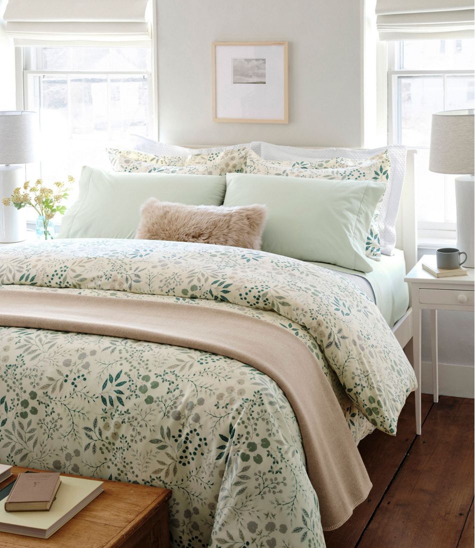 280-Thread-Count Pima Cotton Percale Comforter Cover Collection, Print | L.L.Bean Essential