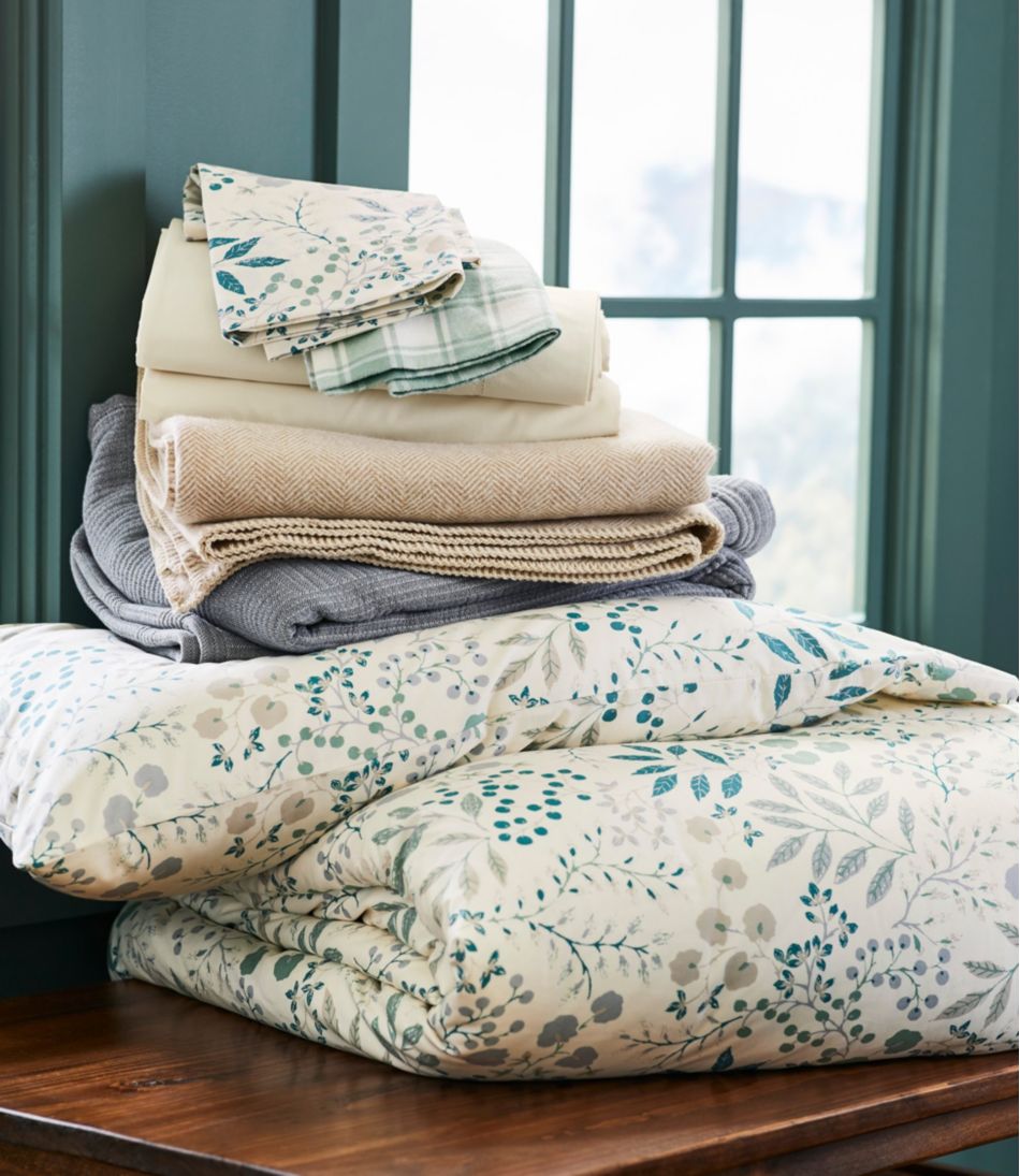 280-Thread-Count Pima Cotton Percale Comforter Cover Collection, Print | L.L.Bean Essential