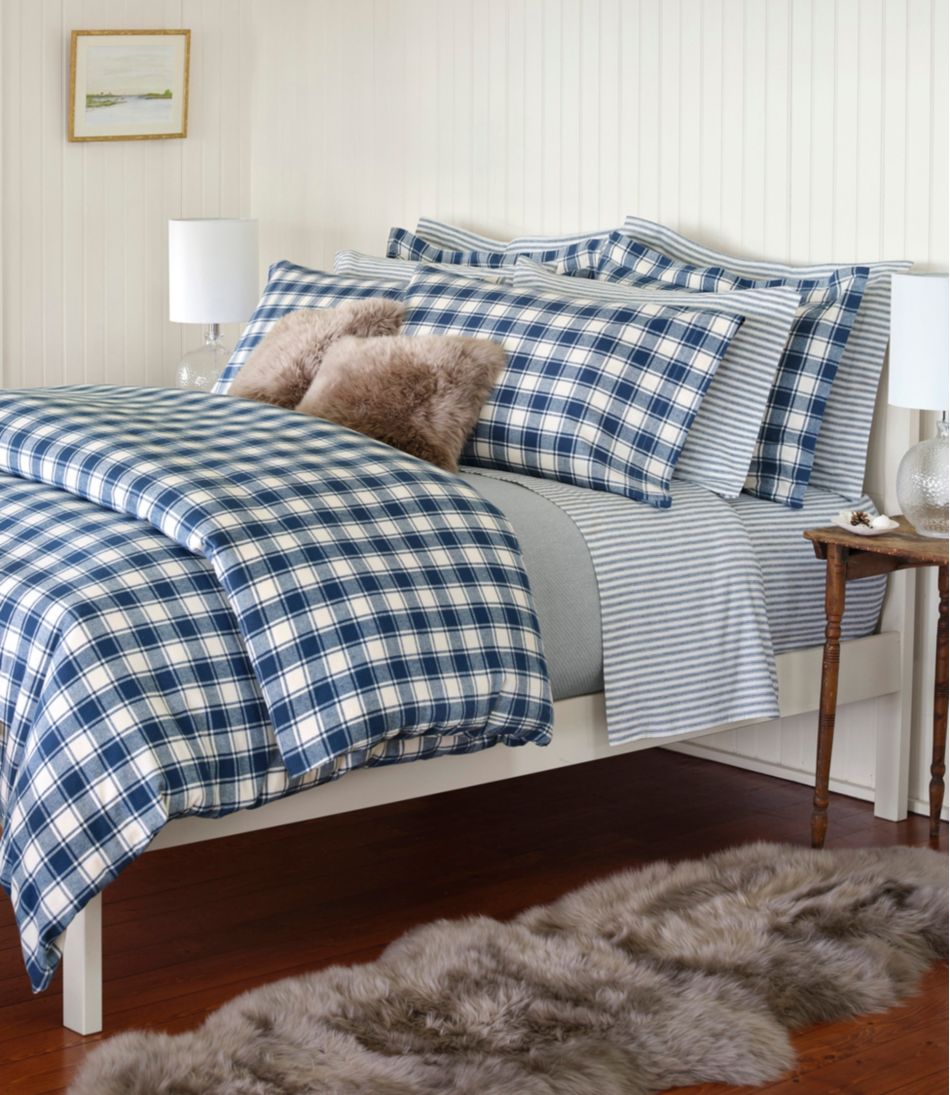 Ultrasoft Comfort Flannel Comforter Cover Collection, Check | L.L.Bean Everyday