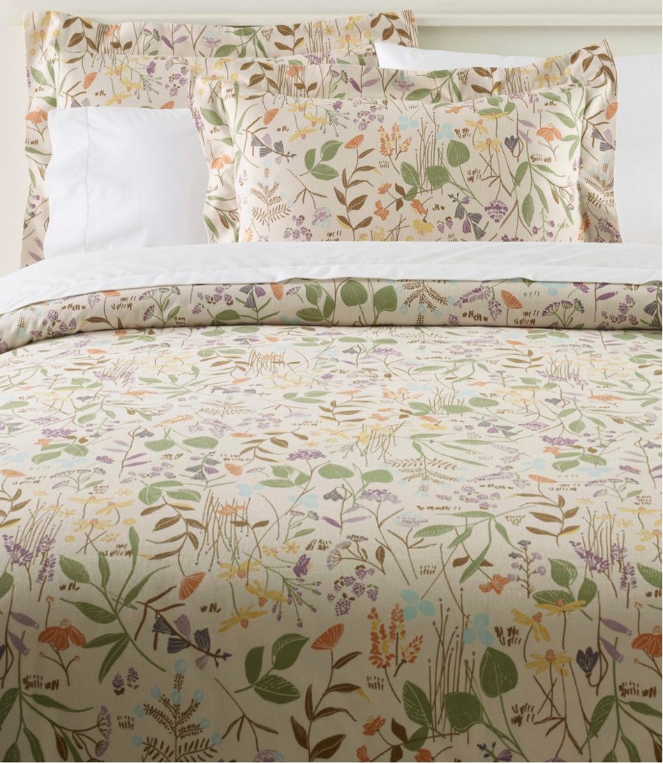 Birch Floral Flannel Comforter Cover Collection | L.L.Bean Everyday
