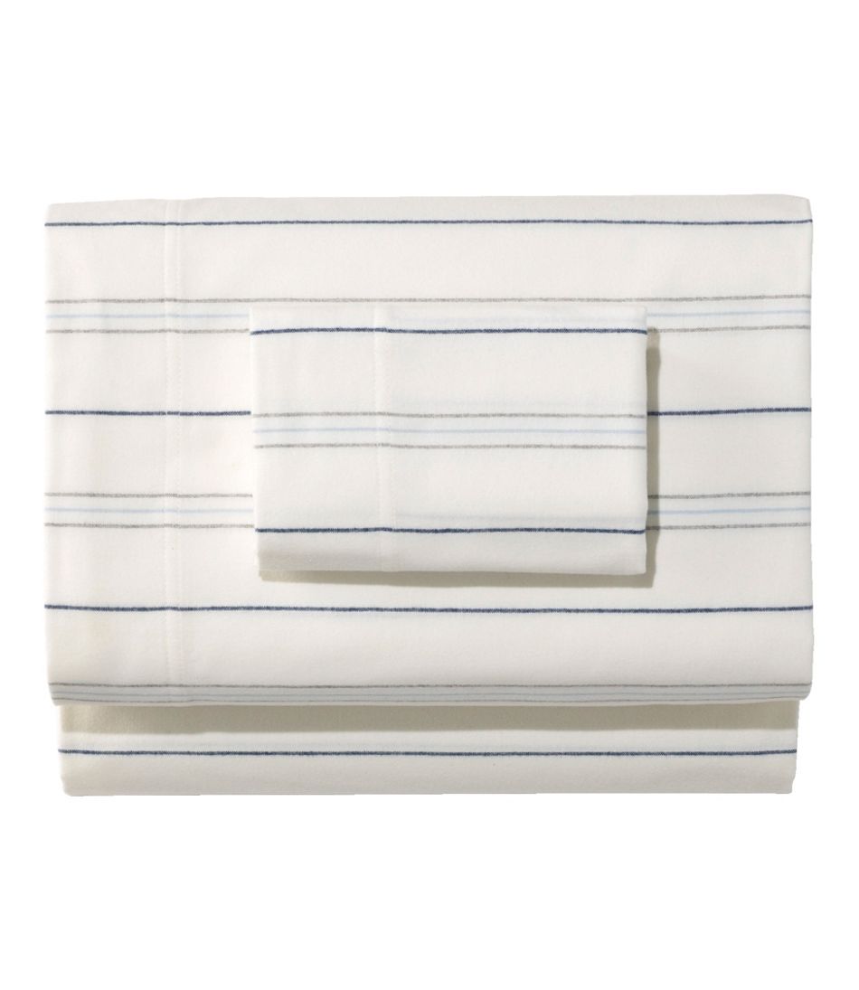 Organic Flannel Sheet Collection, Stripe | L.L.Bean Value
