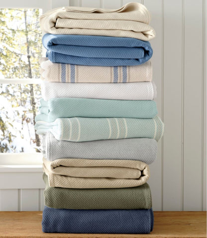 Maine Twill Blanket, Stripe | L.L.Bean Great Value