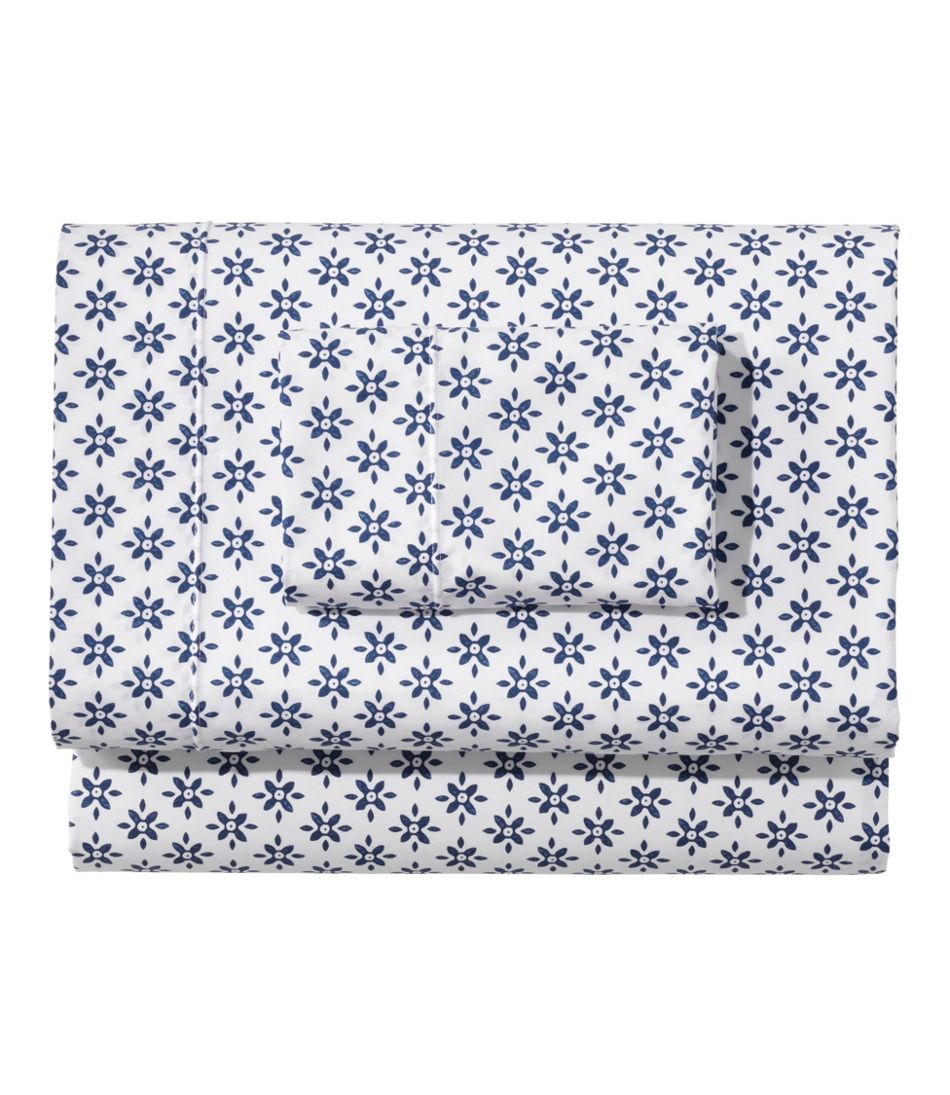 Sunwashed Percale Sheet Collection, Block Floral Print | L.L.Bean Trending