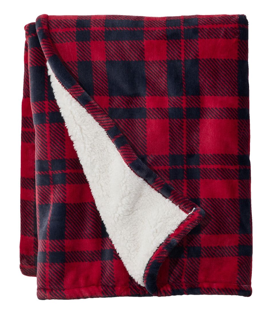 Wicked Plush Sherpa Throw, Plaid | L.L.Bean Classic