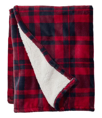 Wicked Plush Sherpa Throw, Plaid | L.L.Bean Classic