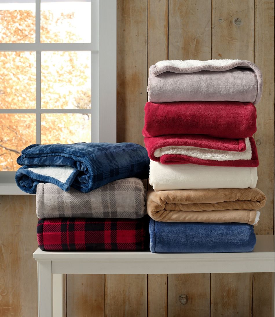 Wicked Plush Sherpa Throw, Plaid | L.L.Bean Classic