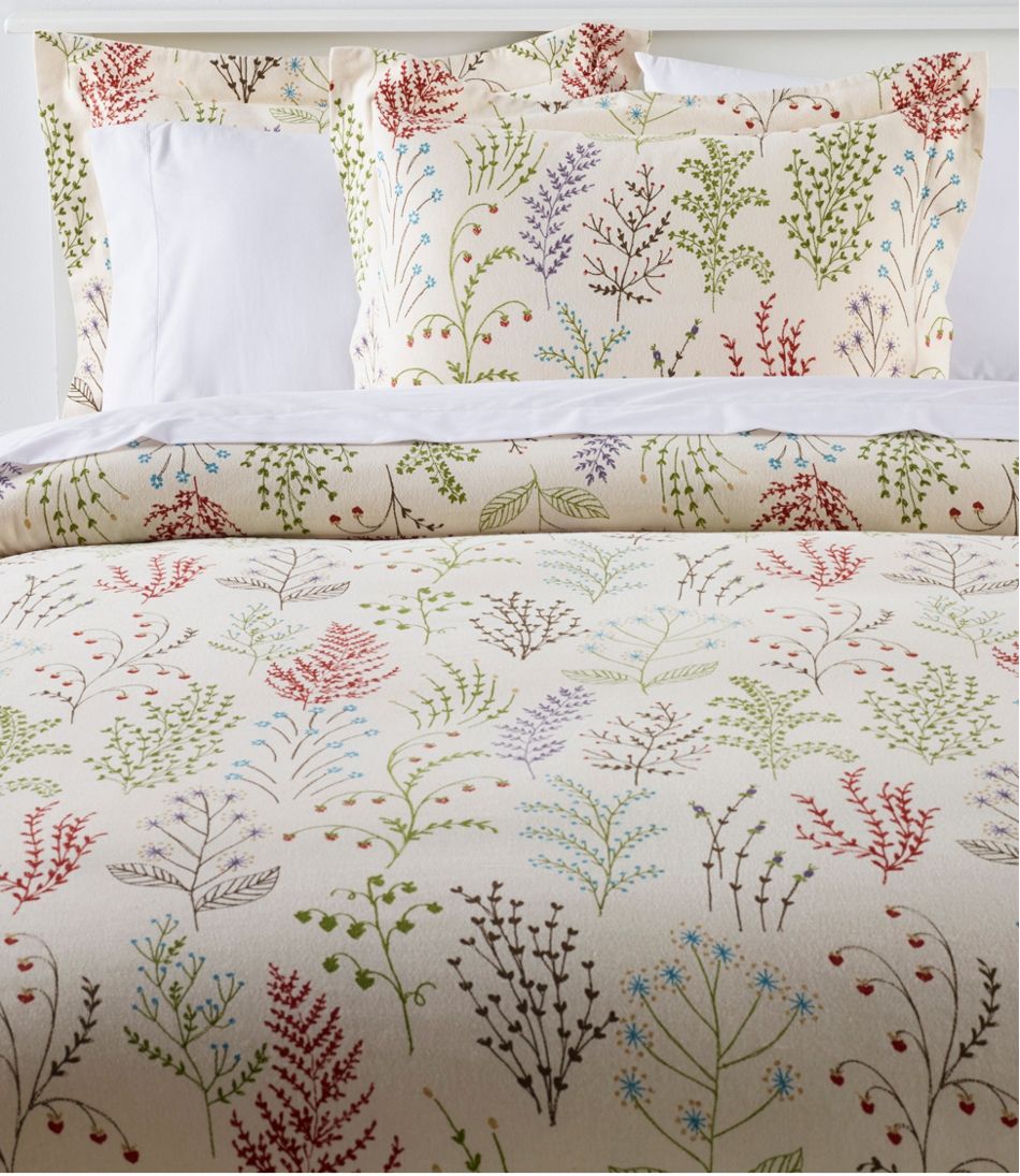 Botanical Floral Flannel Comforter Cover Collection | L.L.Bean Everyday