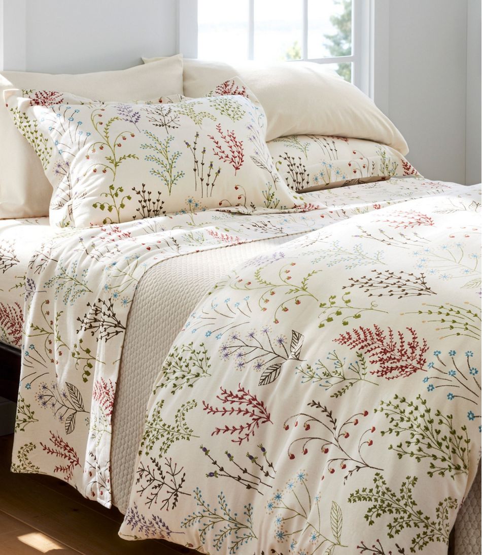 Botanical Floral Flannel Comforter Cover Collection | L.L.Bean Everyday