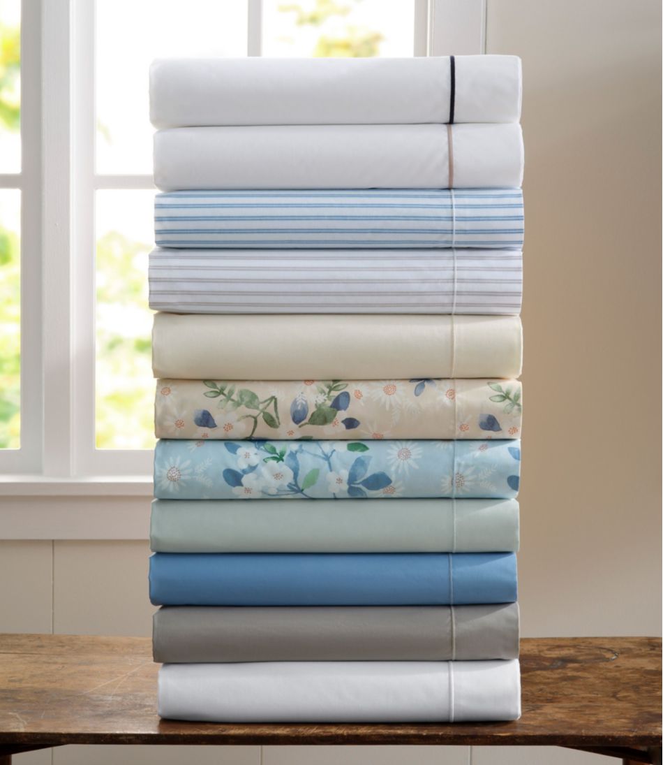 Premium Egyptian Percale Sheet Collection, Satin Stitch | L.L.Bean Latest