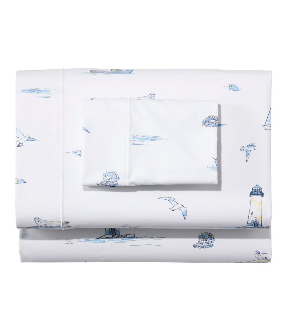 Nautical Boats Percale Sheet Collection | L.L.Bean Essential