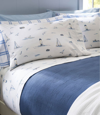 Nautical Boats Percale Sheet Collection | L.L.Bean Essential