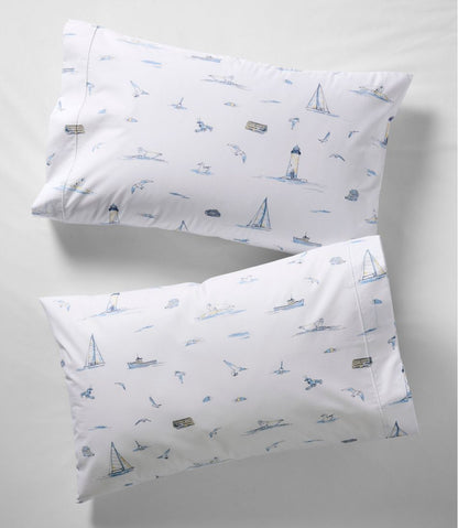 Nautical Boats Percale Sheet Collection | L.L.Bean Essential