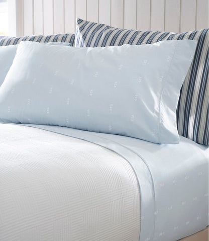 Sunwashed Percale Sheet Collection, Stamped Leaf Print | L.L.Bean Value