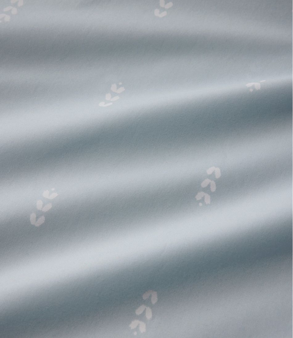 Sunwashed Percale Sheet Collection, Stamped Leaf Print | L.L.Bean Value