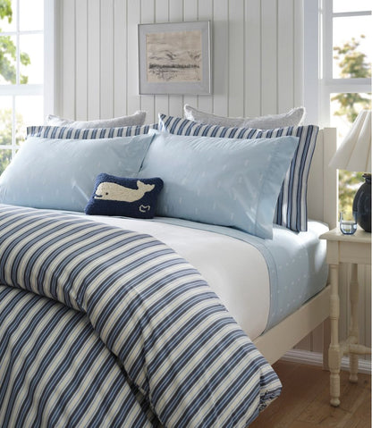 Sunwashed Percale Sheet Collection, Stamped Leaf Print | L.L.Bean Value