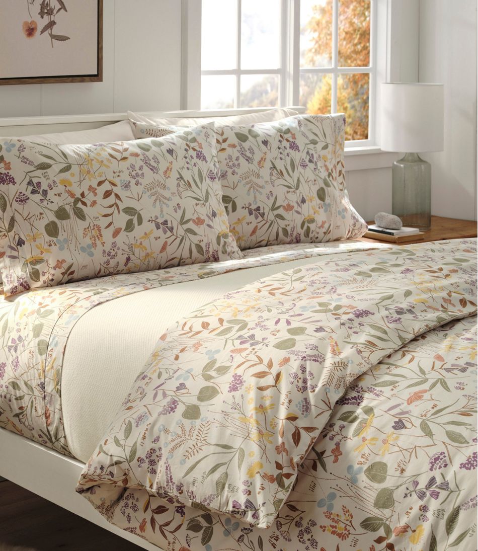 Birch Floral Percale Comforter Cover Collection | L.L.Bean Everyday