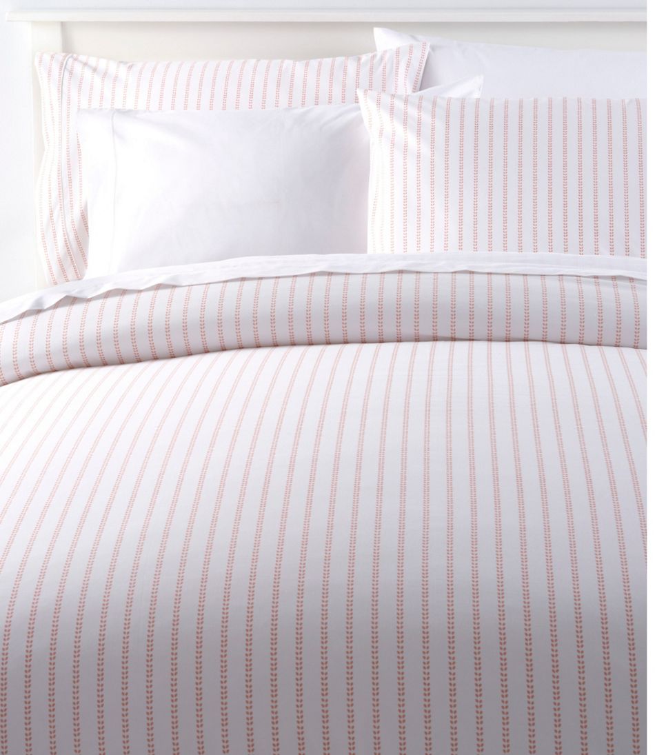 Sunwashed Percale Comforter Cover, Stripe Leaf | L.L.Bean Value