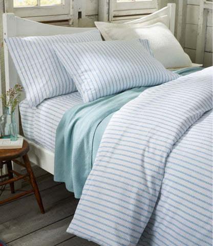 Sunwashed Percale Comforter Cover, Stripe Leaf | L.L.Bean Value
