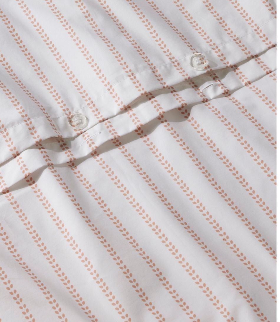 Sunwashed Percale Comforter Cover, Stripe Leaf | L.L.Bean Value