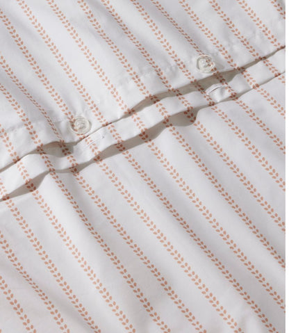 Sunwashed Percale Comforter Cover, Stripe Leaf | L.L.Bean Value